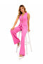 Monarch Elegance Gold Button Detailed Vest & Wide-Leg Pants Set - 4