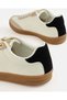Women Ivory And Beige Low Top Sneakers - 4