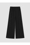 Lcwaikiki Classic Black Elastic Waist Wide Leg Women's Trousers - 7