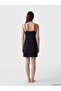 Lcw Dream Black Polka Dot Women's Nightgown with Rope Straps - 4