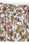 Lcw Grace Beige Floral Pleated Skirt with Elastic Waist - 5