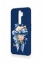 Oppo A5 2020 Compatible Blue Ribbon Flower Pattern Silicone Case - 4