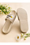 Plastic Slippers Light Beige Color 1 Piece Ultra Light Comfortable Sole Anti-Slip Sole Popotya Design Beautiful Stylish - 4