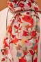 Riva Shawl Tencel Botanical Floral Mink - 5