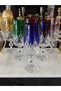 Bohemia Crystal Colorful Hand-Cut 6 Pieces Coffee or Water Glass Cup 180 ml