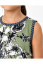 Girl's Tropical Patterned Shorts and Skirt Sleeveless Summer Two-Piece Set - 5