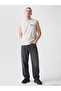 Gray Crew Neck New York Printed Men's Sleeveless T-Shirt - 2