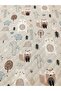 Forest World Patterned Baby and Kids Printed Single Pique Set 160x230 Brown - 2