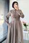 Premium Design Poplin Shirt Dress - Mink - 7