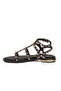 Black Women's Flat Sandals - 4