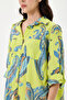 Pistachio Green Italian Shawl Pattern Side Slit Folded Long Sleeve Oversize Shirt Dress Size 40 - 44 - 6