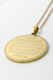 Gold Color Framed Ayetel Kürsi & Special Design Hilye-I Şerif Written 316L Stainless Steel 3.5 cm Circle Pendant |   60 cm Twisted Chain - 5