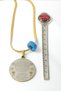 Gold Color Framed Ayetel Kürsi & Special Design Hilye-I Şerif Written 316L Stainless Steel 3.5 cm Circle Pendant |   60 cm Italian Crushed Chain - 4