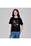 Women Boyfriend Cotton Print Crew Tee - 7