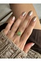 Gold Steel Anti-Tarnish Water Green Stone Ring - 2