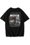 Unisex Oversized T-Shirt Cactus Jack Printed Black