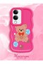 Vivo Y29S Compatible Case Camera Protector Red Silicone Couple Phone Case Bear Pattern - 2