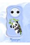 Redmi A3 Pro Compatible Case Camera Protector Blue Silicone Couple Phone Case Panda Pattern - 2