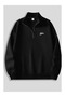 Men's Zippered Standing Collar Printed Triple Advantage Comfortable Cut Sweatshirt - 2
