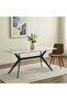 Calus 6-Seater Dining Table Sturdy Kitchen Dining Table Modern Design Furniture For Home Dining Room