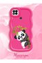 Redmi 9C Compatible Case Camera Protector Red Silicone Couple Phone Case Panda Pattern - 2