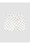 White Polka Dot Women's Jean Shorts - 2