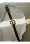 Minimal Leather Cord Women's Wristwatch Black - 5