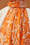 Riva Shawl Tencel Floral Orange - 5