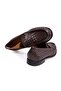 Brown Laceless Genuine Leather Fully Knitted Leather Sole Men's Shoes - 2