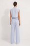 Baby Blue Pocketed Crop Shirt Pants Set 7157 - 3