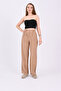 Women's K.Mink High Waist Linen Palazzo Trousers