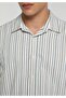 Regular Fit Shirt Neck Striped Men's Blue Long Sleeve Shirt - 4