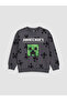 Peak New Season Anthracite Printed Boys' Sweatshirt - 4