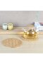 Aaron 2-Piece Bamboo Trivet Set - 19x19x1 cm, Natural Bamboo Heat Resistant Coasters - 4