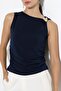 Women's Sandy Draped Blouse with Accessories - 6