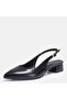 Large Size Heeled Shoes Black Shiny Low Heel 41-42-43-44 - 6