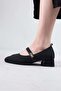 Siena Elastic Knitwear Heeled Shoes Black