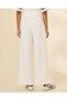 Women Ivory Printed Wide Leg Active Pants - 3