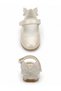 Girl's Patent Leather Butterfly Detailed Design Ballerinas