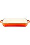 Ohbe Express Store Cast Iron Rectangular Roasting and Baking Tray Cast Iron Solid Double Handle Edition Se