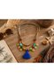 Bohemian Elysara Colorful Beaded Tassel Detailed Design Necklace - 3