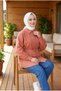 Women's Belted Hijab Shirt Kupra Look Tunic - 3