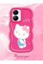 Vivo Y56 Compatible Case Camera Protector Red Silicone Couple Phone Case Kitty Pattern - 2