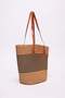 Women's Striped Straw Shoulder Bag - 2