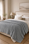 Fur Bubble Blanket Double Size Plush Rabbit Hair Soft 220X240 cm Anthracite - 6