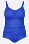 Women Plus Size Padded Plain One Piece Swimsuit, Royal Blue