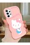 Samsung Galaxy A73 Compatible Case Camera Protector Pink Silicone Couple Phone Case Kitty Pattern