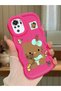 Poco M5S Compatible Case Camera Protector Red Silicone Couple Phone Case Kitty Pattern