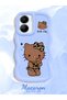 Vivo Y56 Compatible Case Camera Protector Blue Silicone Couple Phone Case Kitty Pattern - 2