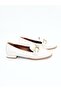 Women's Genuine Leather Ballerinas Beige - 2